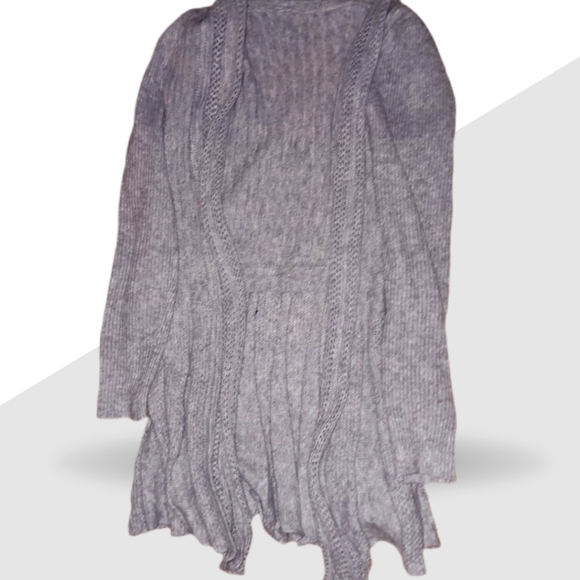 Shein Pale Blue Speckled Cardigan Sweater Open Front Size S - Picture 3 of 3